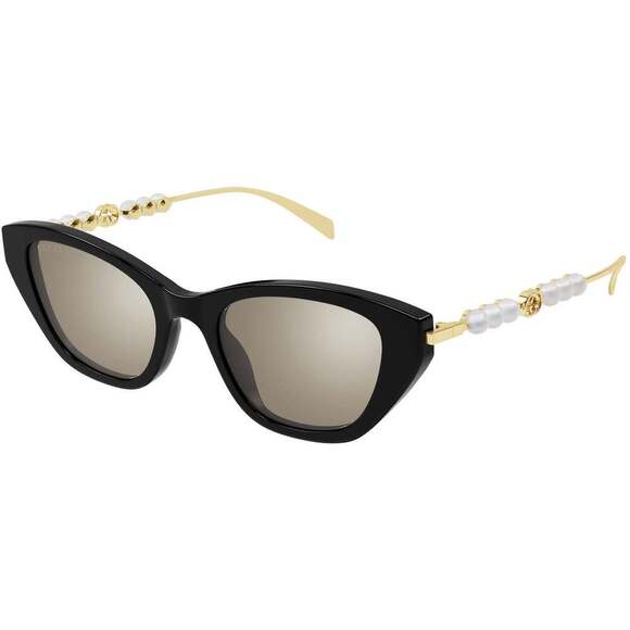NWT Gucci GG1968S-004 Black Gold 50mm Sunglasses